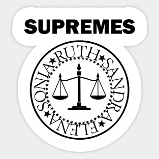 SUPREMES FEMALE SUPREME COURT JUSTICES Sticker